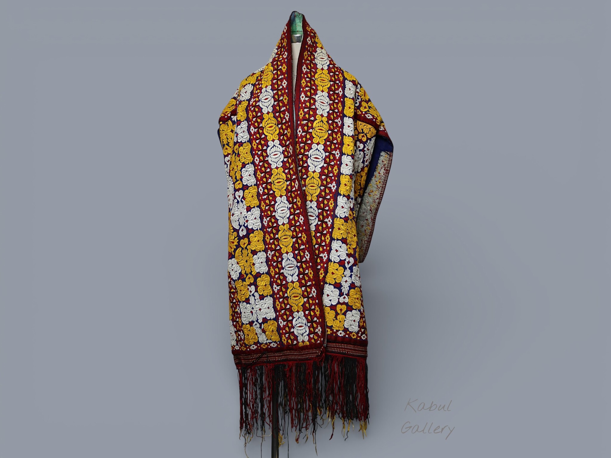 antique silk hand embroidered nomadic Turkmen Uzbek Afghan Ethnic Chapan coat Chirpy Turkmen Tekke Chyrpy Paranja  26E