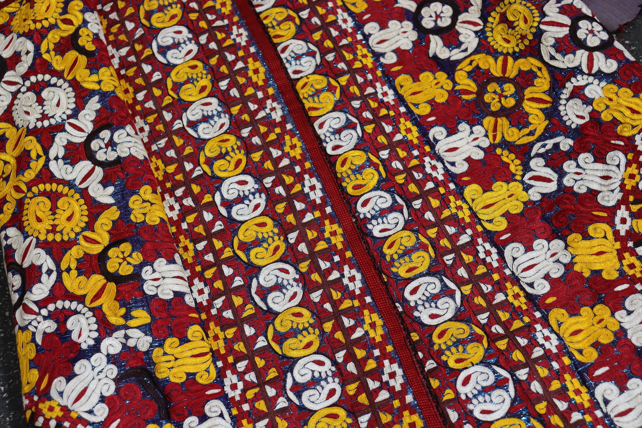 antique silk hand embroidered nomadic Turkmen Uzbek Afghan Ethnic Chapan coat Chirpy Turkmen Tekke Chyrpy Paranja  26G