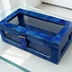 Hand Crafted stunning genuine Lapis Lazuli Gemstone Glass and brass jewellery Box from Afghanistan. Nr-18/A