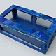 Hand Crafted stunning genuine Lapis Lazuli Gemstone Glass and brass jewellery Box from Afghanistan. Nr-18/A