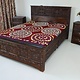schlafzimmer Set  handgeschnitzt Massivholz Bett mit 4 Schubladen doppelbett 2 Nachtkommode Nuristan  Afghanistan 23/Home