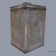 antique islamic solid copper tinned box chest tube jewelry box casket from Afghanistan 19th century No:ET26