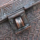 antique islamic solid copper tinned box chest tube jewelry box casket from Afghanistan 19th century No:ET26