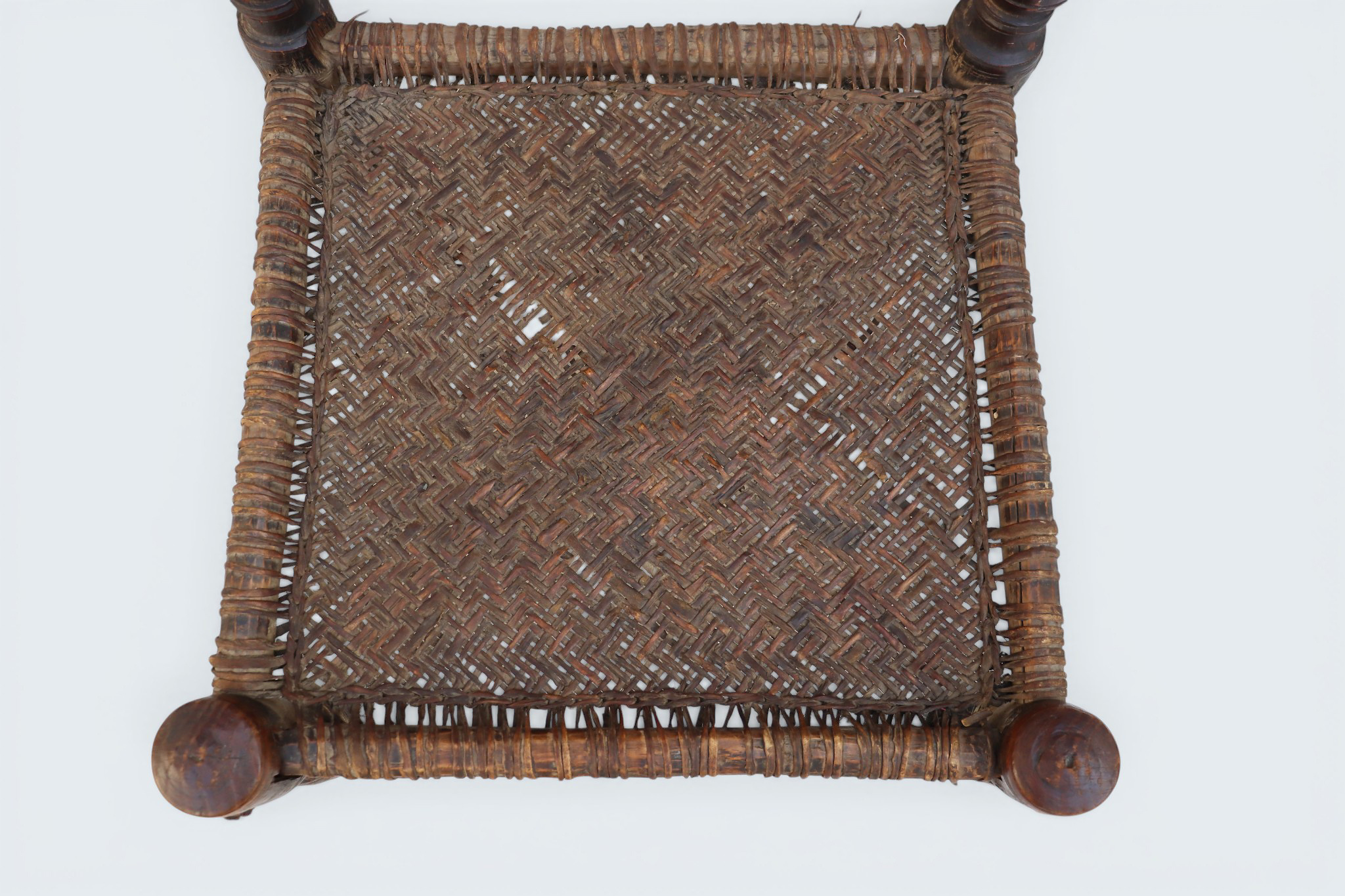 antique  cedar wood Low Chair from Nuristan Afghanistan / Swat Valley-Pakistan No-HH26