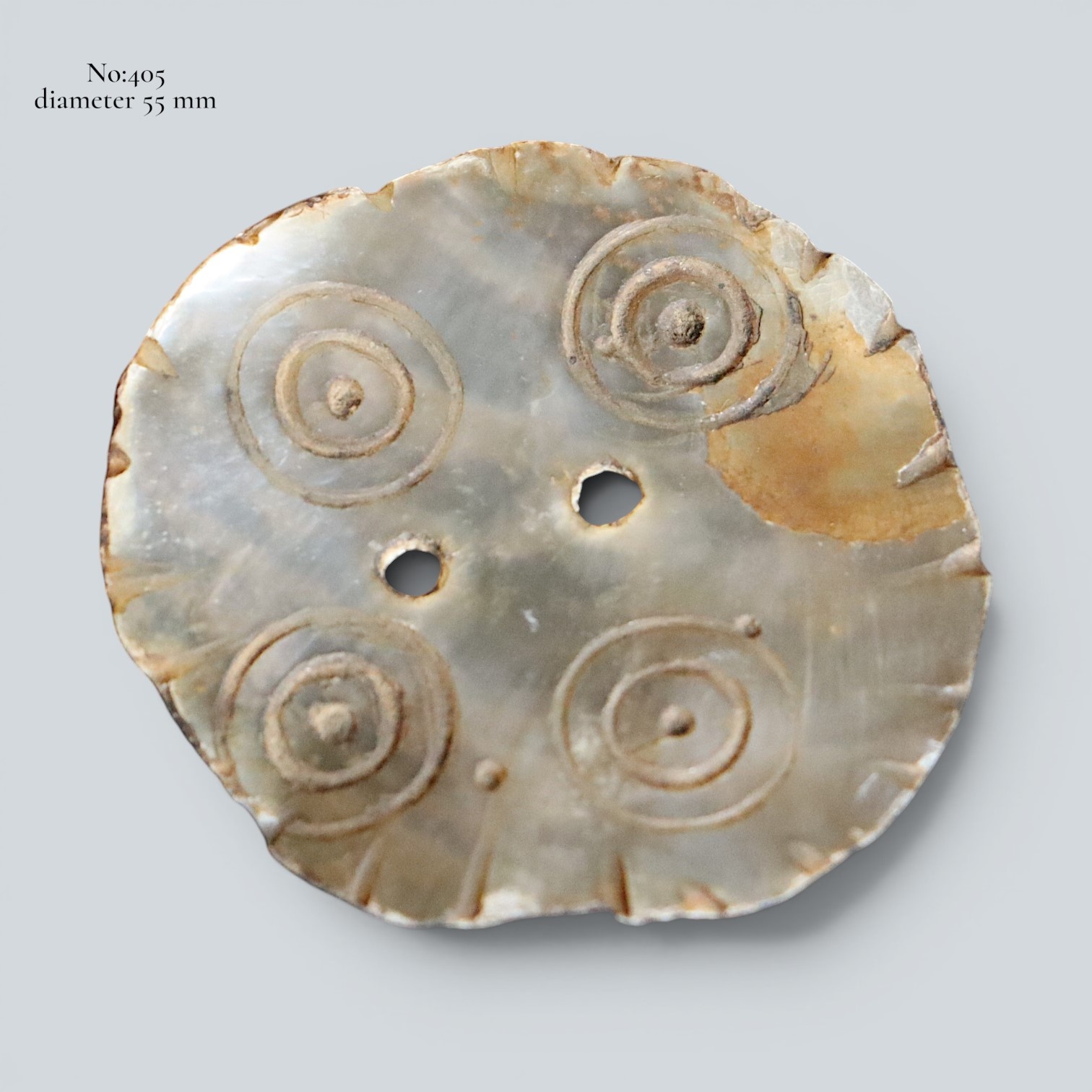 antique Vintage Hand Cut Shell Tany Buttons From The City Gilgit In The Swat Valley Of North Pakistan.