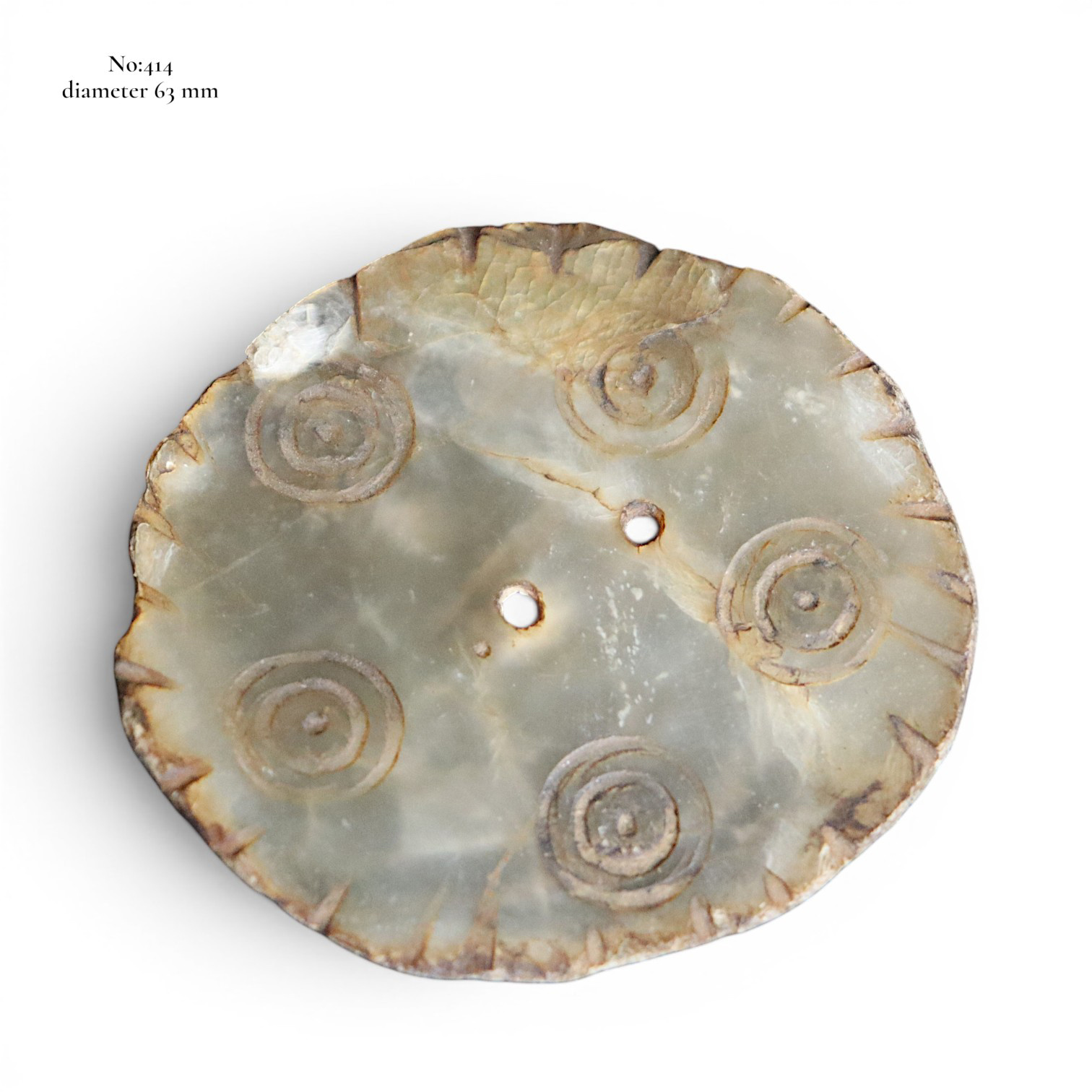 antique Vintage Hand Cut Shell Tany Buttons From The City Gilgit In The Swat Valley Of North Pakistan.