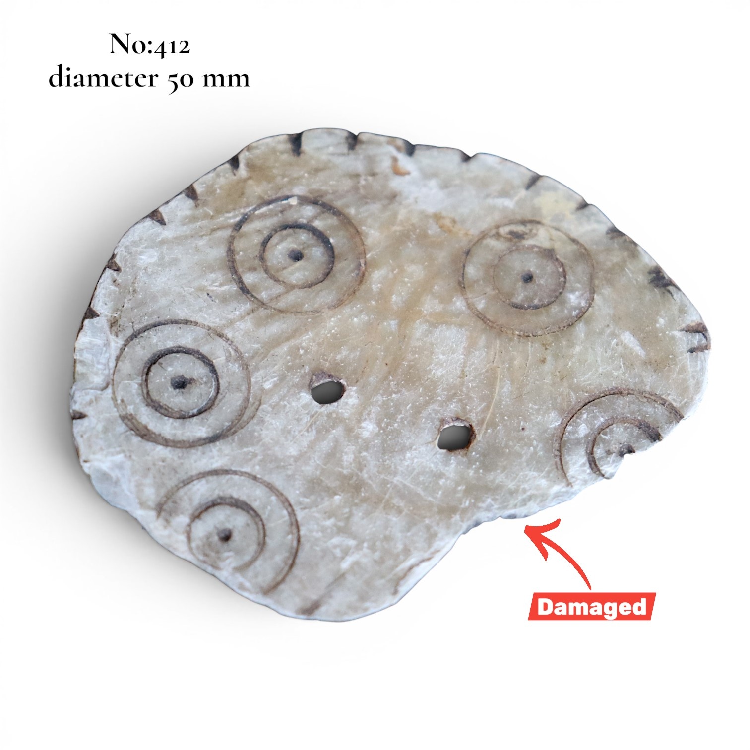 antique Vintage Hand Cut Shell Tany Buttons From The City Gilgit In The Swat Valley Of North Pakistan.