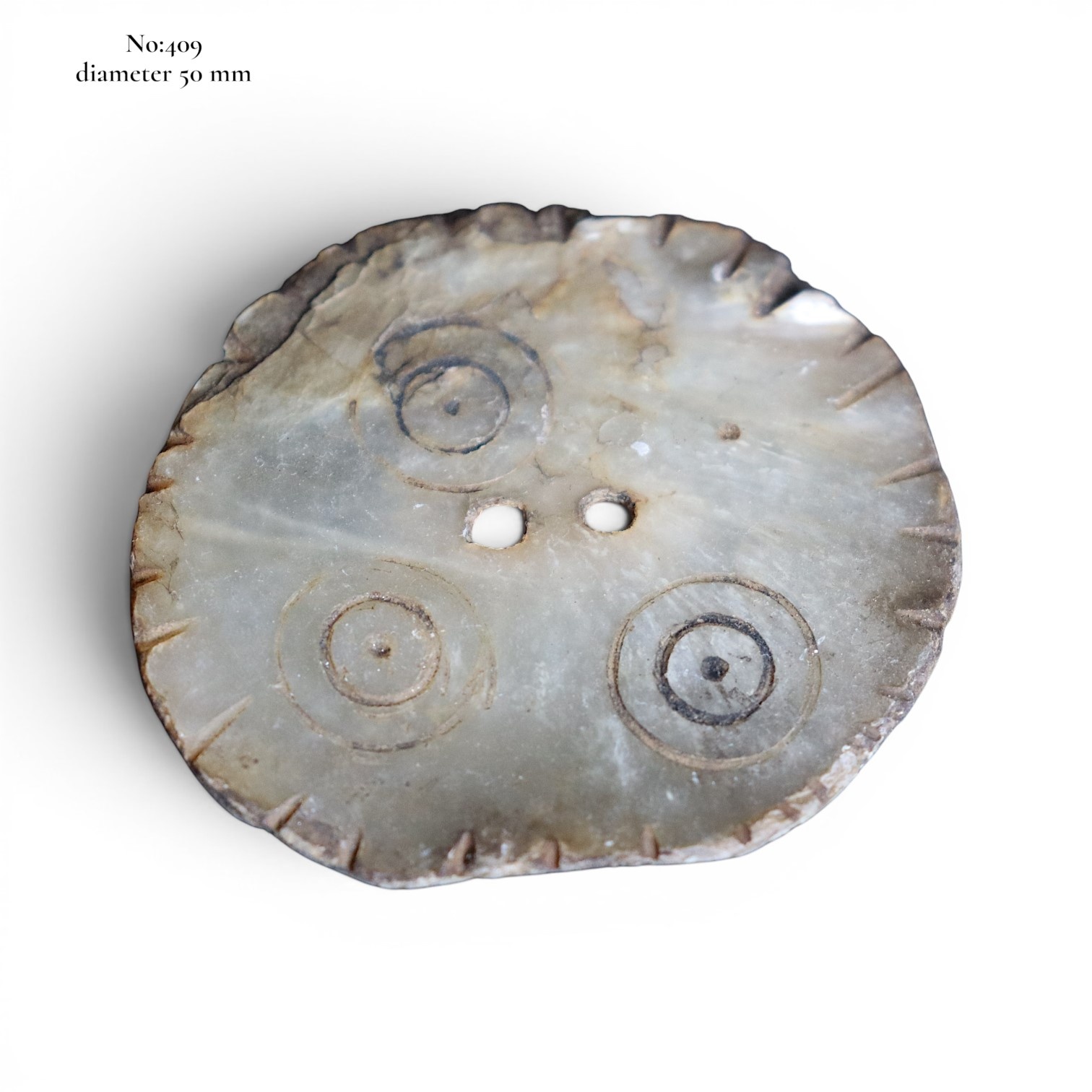 antique Vintage Hand Cut Shell Tany Buttons From The City Gilgit In The Swat Valley Of North Pakistan.