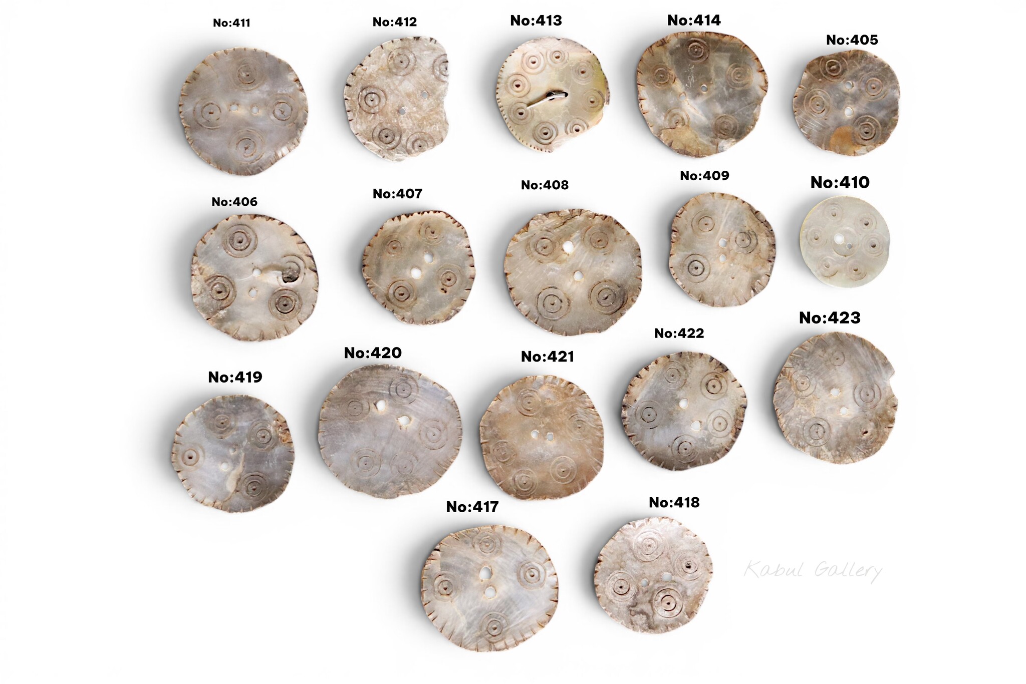 antique Vintage Hand Cut Shell Tany Buttons From The City Gilgit In The Swat Valley Of North Pakistan. - Copy