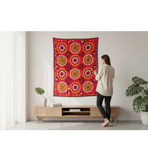 200x155  cm Hand Embroidered suzani from Uzbekistan.ablecloth, Wall hanging, Bedspread,Bedcover No.UZ26/1