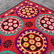 185x178 cm hand bestickte  Suzani Stickerei aus Uzbekistan  Nr:UZ26/ 2