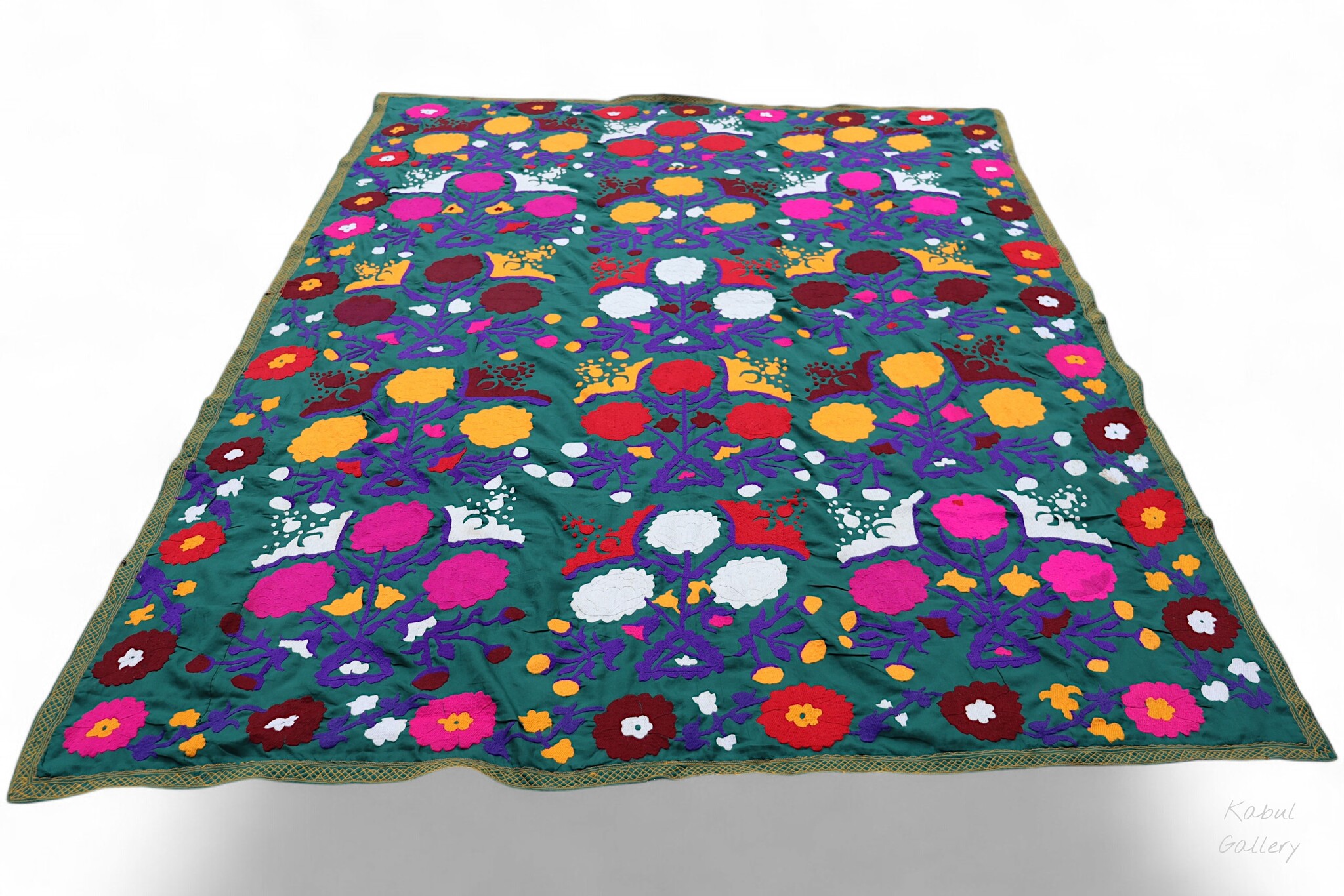 217x160  cm Hand Embroidered suzani from Uzbekistan.Tablecloth, Wall hanging, Bedspread,Bedcover No. UZ26/ 4