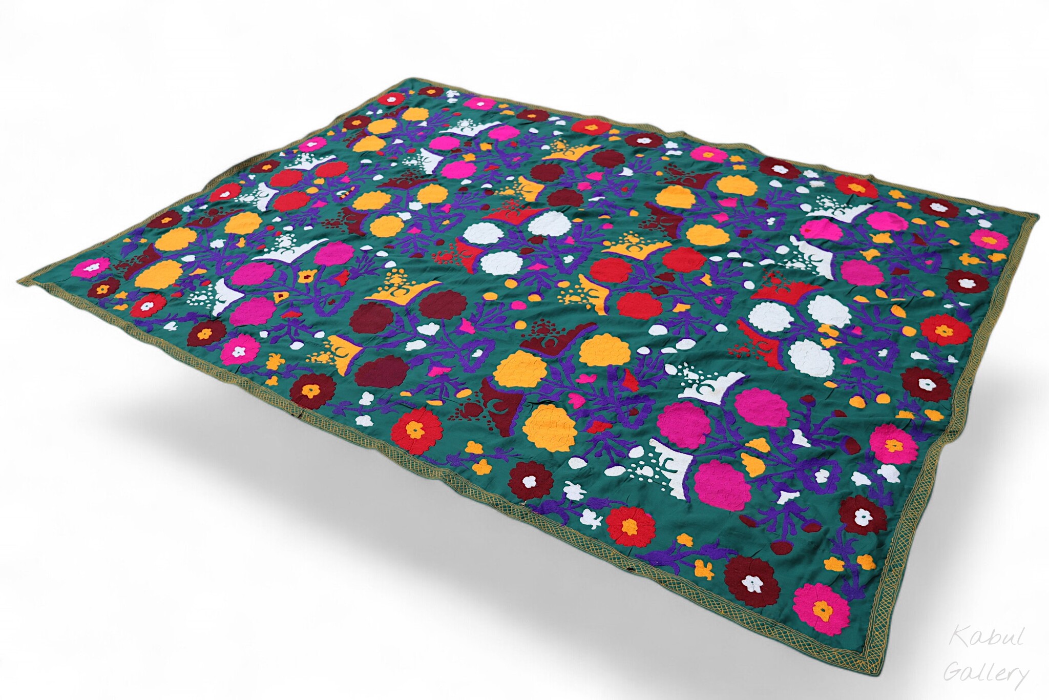 217x160  cm Hand Embroidered suzani from Uzbekistan.Tablecloth, Wall hanging, Bedspread,Bedcover No. UZ26/ 4