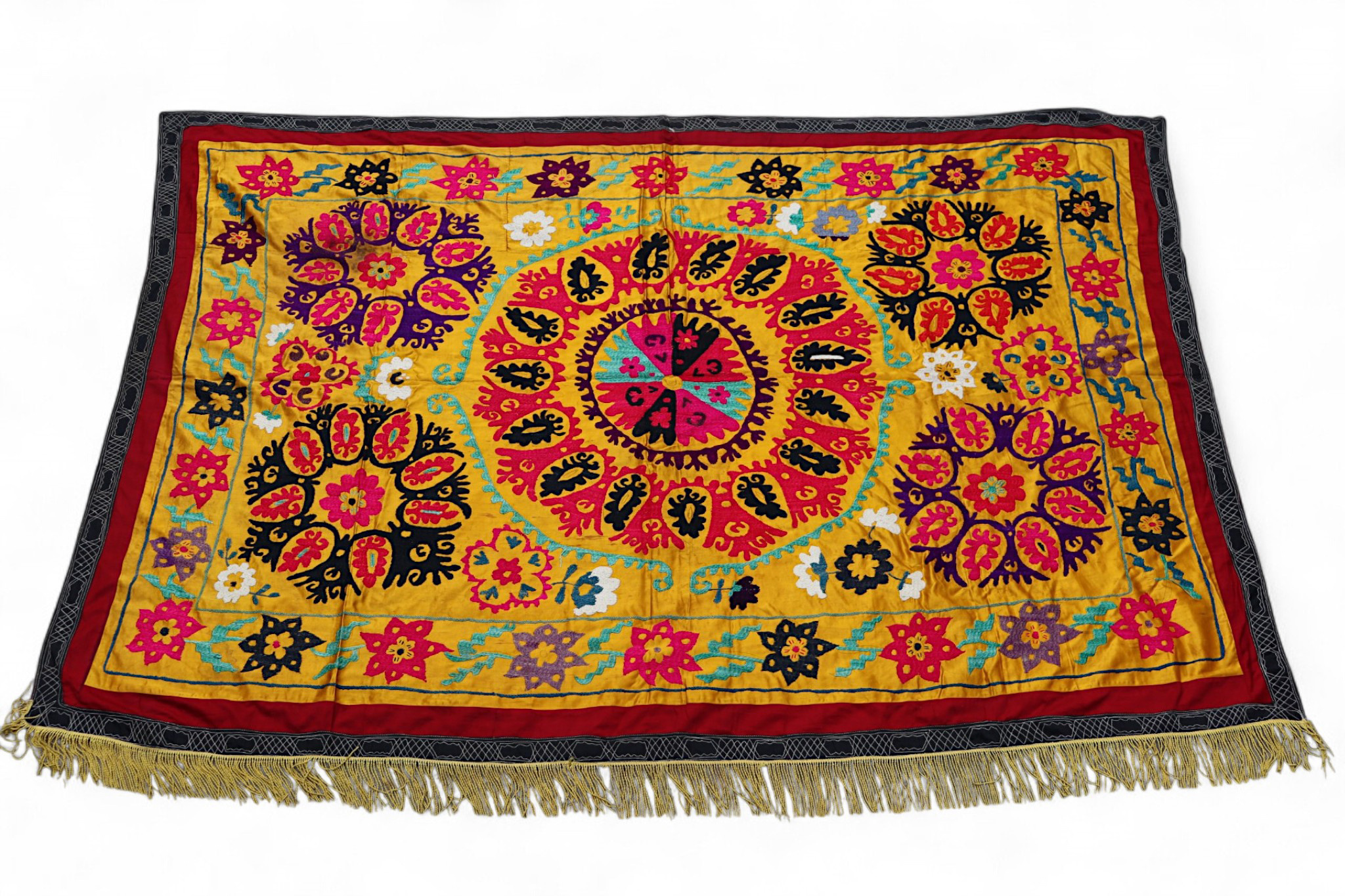 195x140  cm hand bestickte  Suzani Stickerei aus Uzbekistan  Nr:UZ26/ -5