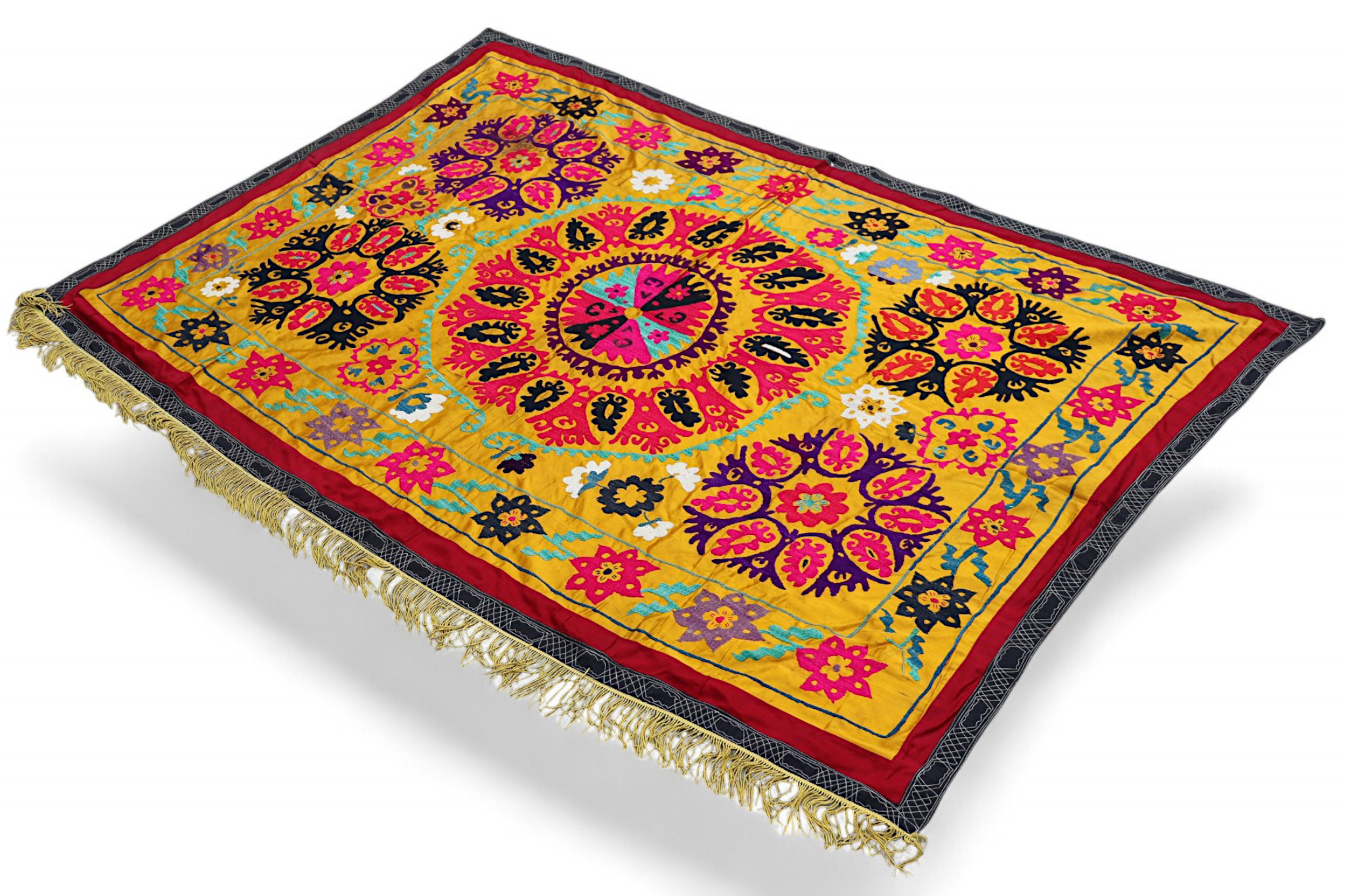 195x140  cm hand bestickte  Suzani Stickerei aus Uzbekistan  Nr:UZ26/ -5