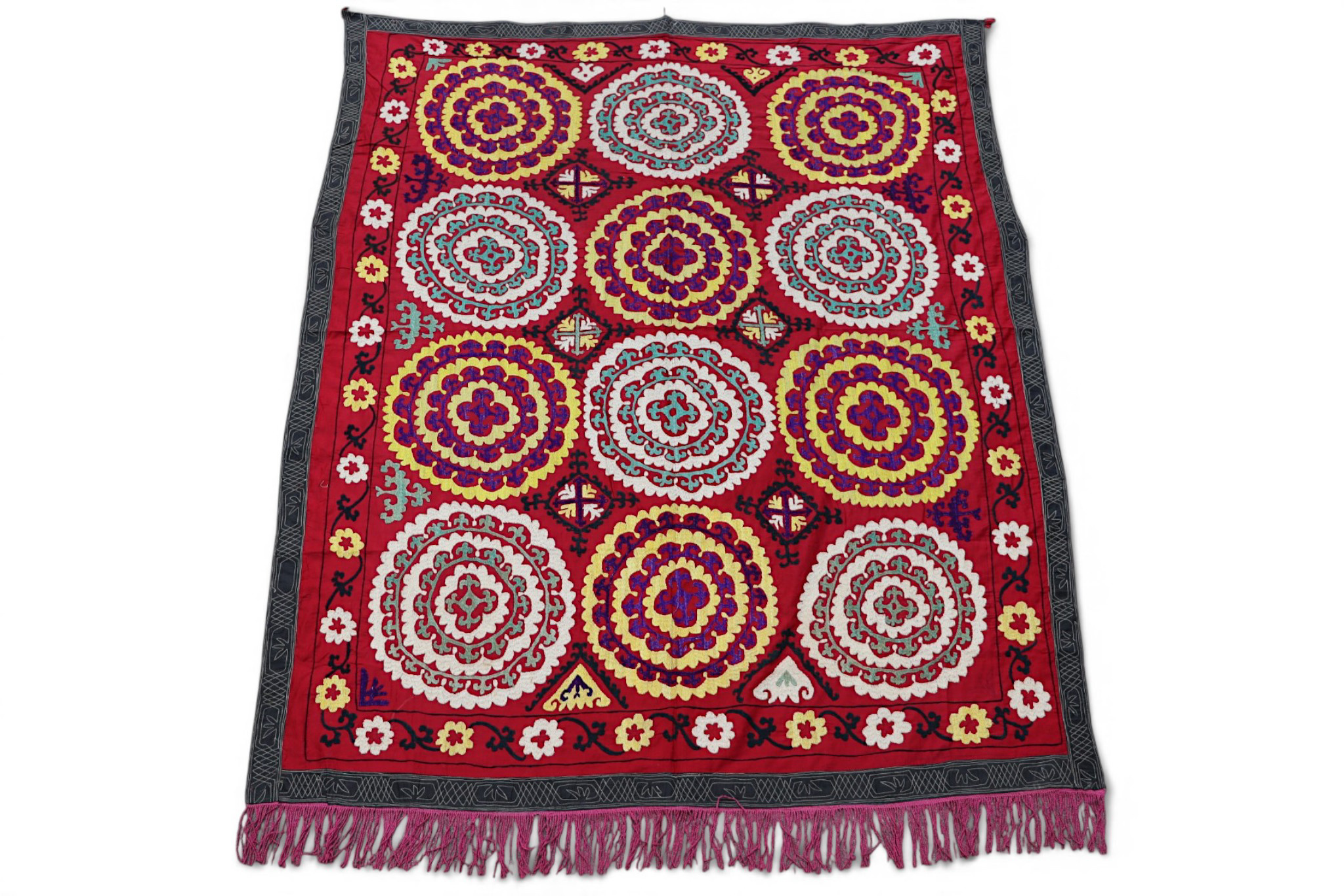 200x155  cm hand bestickte  Suzani Stickerei aus Uzbekistan  Nr:UZ26/ 10