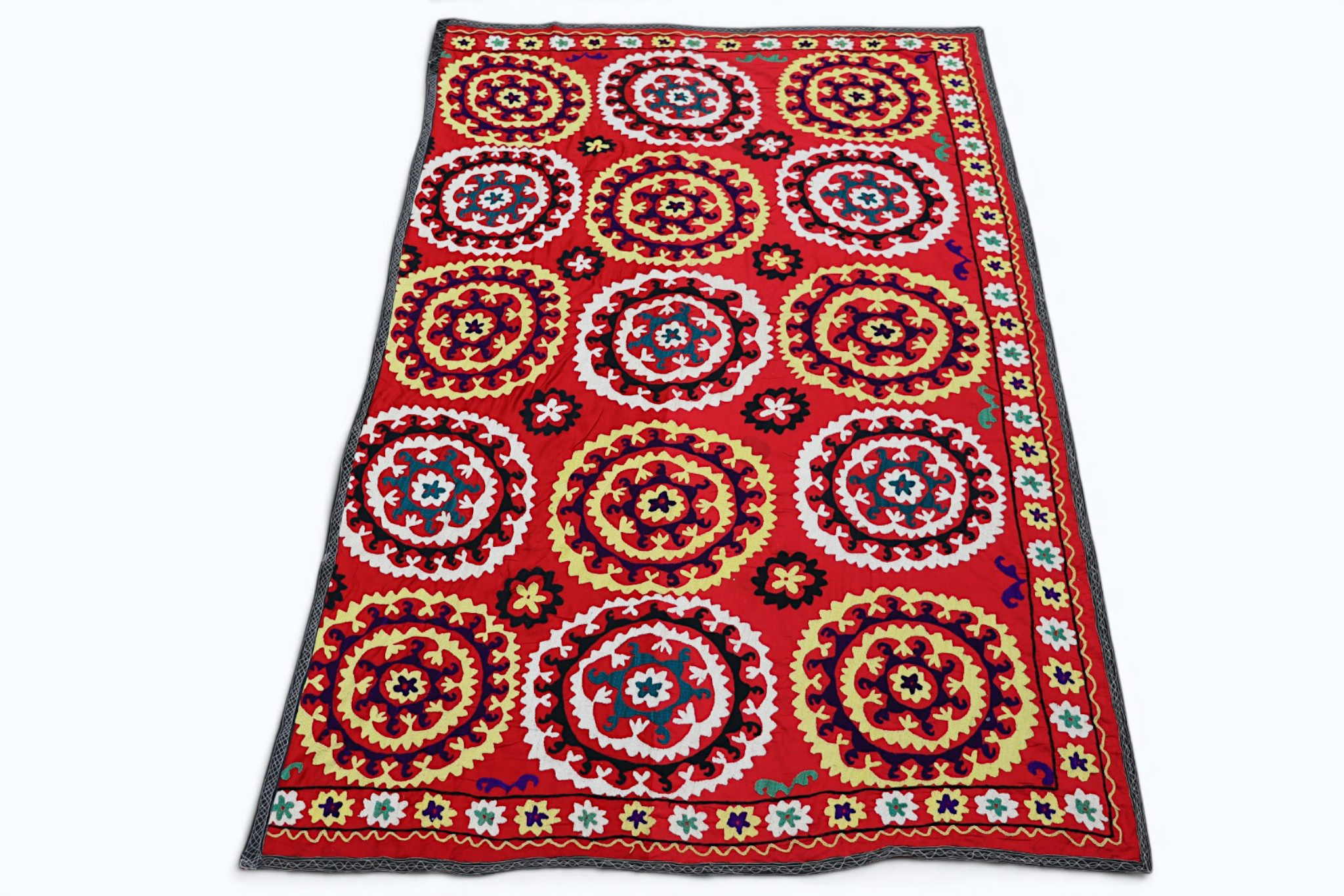 245x155  cm hand bestickte  Suzani Stickerei aus Uzbekistan  Nr:UZ26/ 13