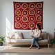 188x180  cm Hand Embroidered suzani from Uzbekistan.Tablecloth, Wall hanging, Bedspread,Bedcover No. UZ26/16