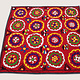 188x180  cm Hand Embroidered suzani from Uzbekistan.Tablecloth, Wall hanging, Bedspread,Bedcover No. UZ26/16