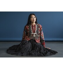antique original Pakistan Afghanistan nuristan kohistan swat Woman embroidered Dress jumlo No:WL26A