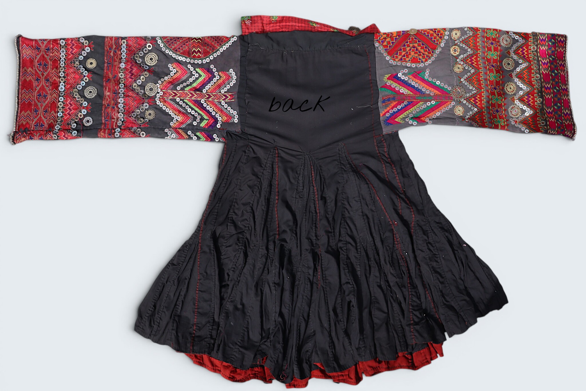 antique original Pakistan Afghanistan nuristan kohistan swat Woman embroidered Dress jumlo No:WL26A