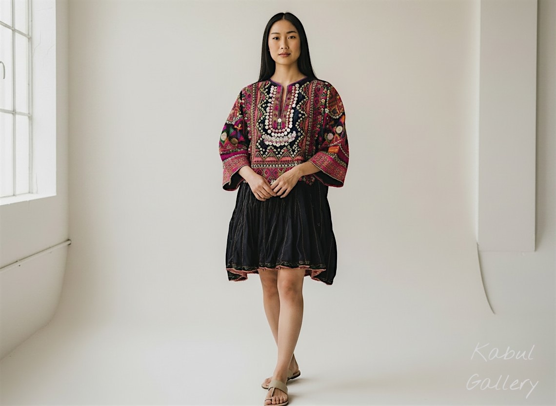 antik Frauen Hochzeit Kleid  aus Afghanistan Nuristan kohistan Jumlo Nr-WL26/B