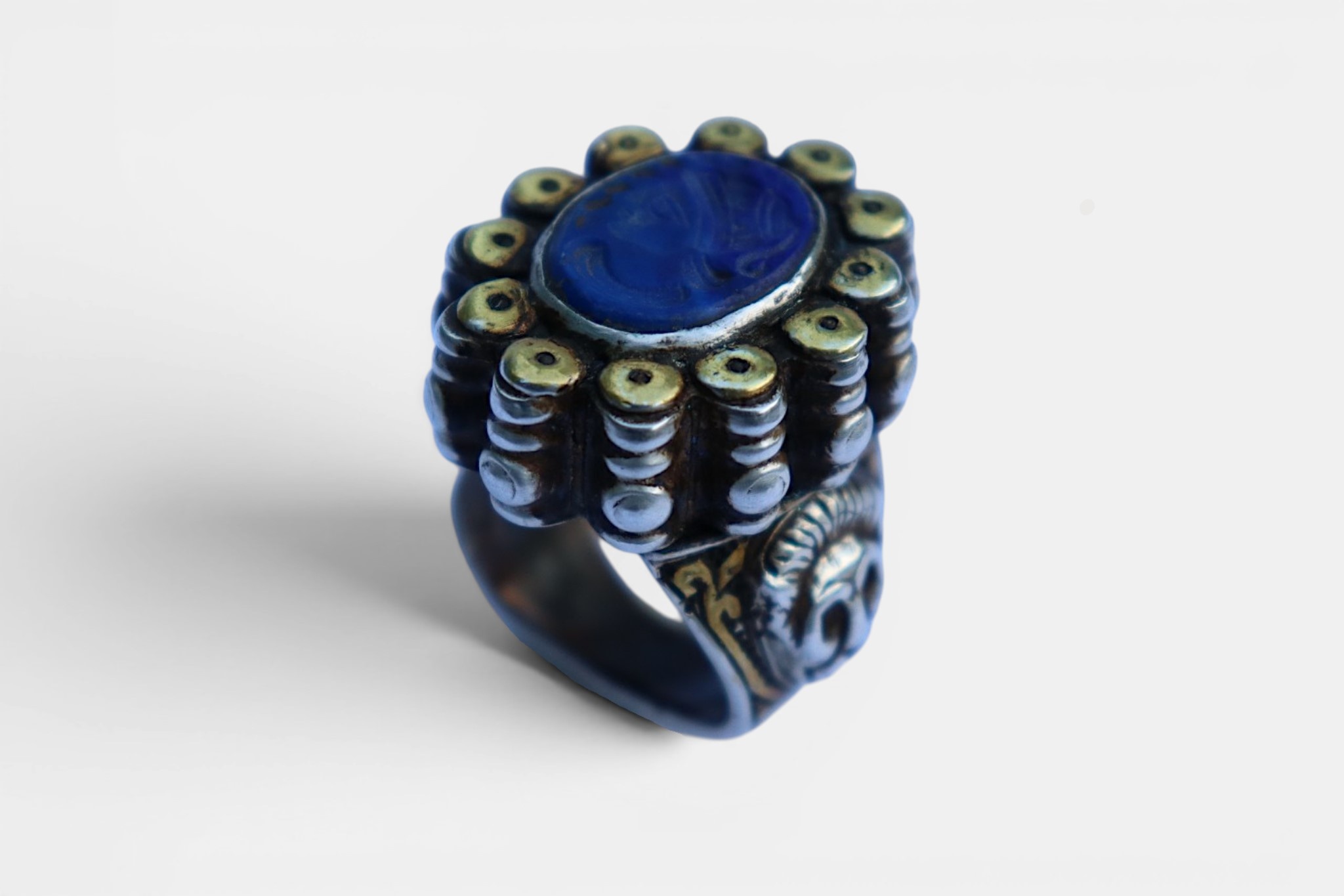 Turkmenische Lapis Lazli Siegel Ring  Nr: 478