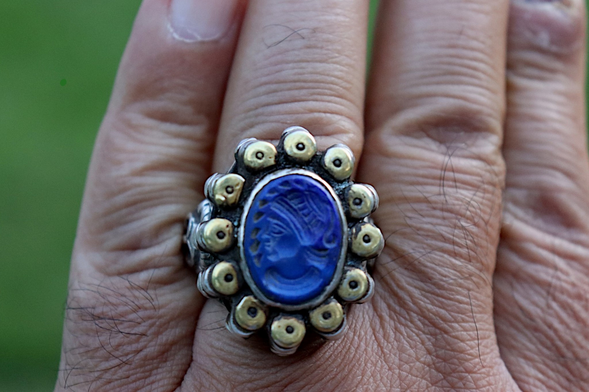 Turkmenische Lapis Lazli Siegel Ring  Nr: 478