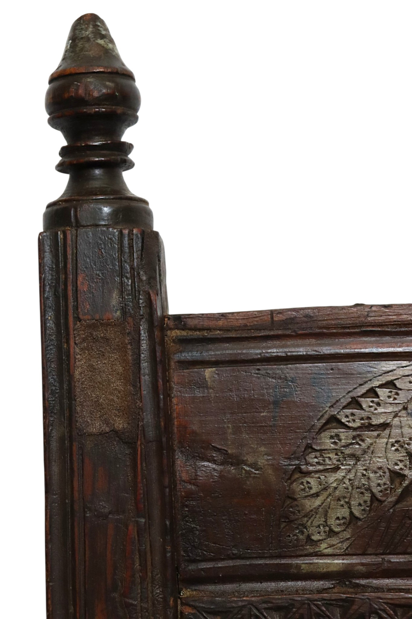 antique 19th century orient vintage cedar wood treasure Dowry Chest from Nuristan Afghanistan Pakistan (swat vally ) Wall decoration
