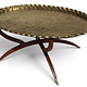 ottoman orient Islamic ottoman Hammer Engraved Brass table Tray Syria Morocco, Egypt india  Oval 115x74 cm
