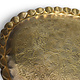 ottoman orient Islamic ottoman Hammer Engraved Brass table Tray Syria Morocco, Egypt india  Oval 115x74 cm