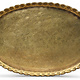 ottoman orient Islamic ottoman Hammer Engraved Brass table Tray Syria Morocco, Egypt india  Oval 115x74 cm