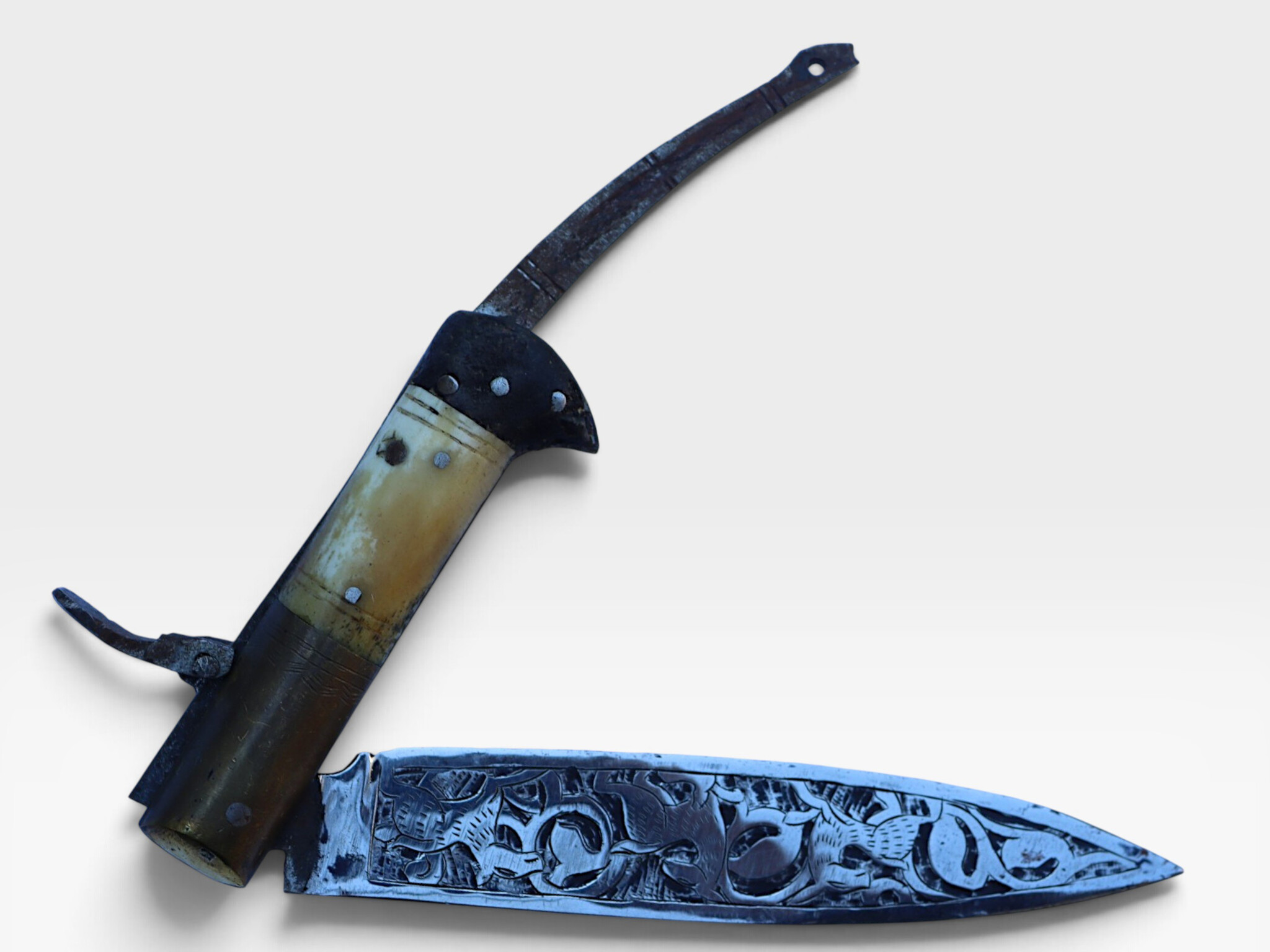 Messer Dolch Klappmesser Khyber-messer Lohar Knochen-Griff aus Afghanistan pakistan Nr:17/C