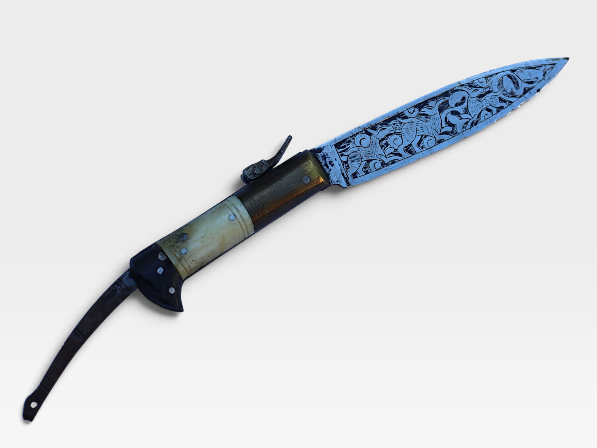 Messer Dolch Klappmesser Khyber-messer Lohar Knochen-Griff aus Afghanistan pakistan Nr:17/C