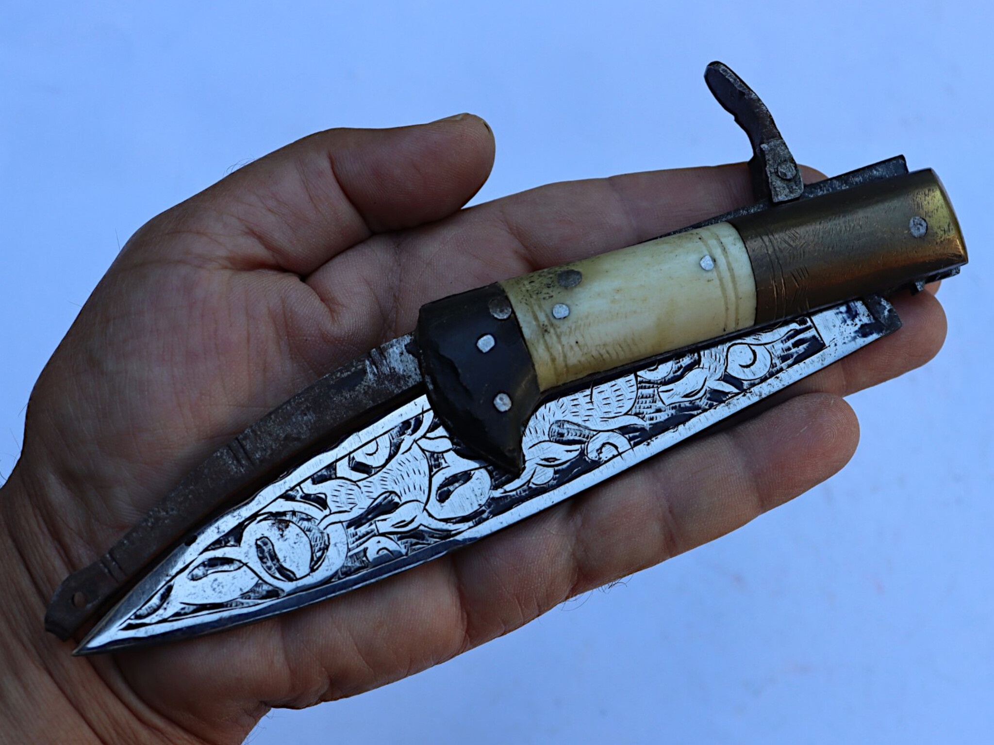 Messer Dolch Klappmesser Khyber-messer Lohar Knochen-Griff aus Afghanistan pakistan Nr:17/C