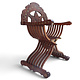 luxurious orient teak Savonarola chair and table