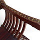 luxurious orient teak Savonarola chair and table