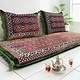 Set of 3 Pcs  1x Mattress  + 2x cushions orient Afghan nomad pillow rug seat floor cushion 1001-night Seating  majlis Toshak توشک  (Green 26)