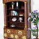 antique-look Hand Carved orient vintage wooden bookshelf shelf from Afghanistan With relief Mogul miniature painting MGL-16