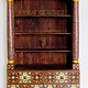 antique-look Hand Carved orient vintage wooden bookshelf shelf from Afghanistan With relief Mogul miniature painting MGL-16