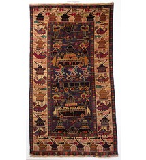 215x120 cm  original  Kriegsteppich aus Afghanistan – handgeknüpft Nr:2014/15