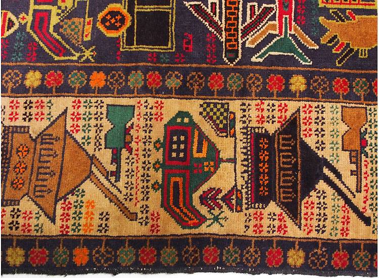 215x120 cm  original  Kriegsteppich aus Afghanistan – handgeknüpft Nr:2014/15