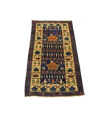 223 x 110 cm original  Kriegsteppich aus Afghanistan – handgeknüpft. Nr.20