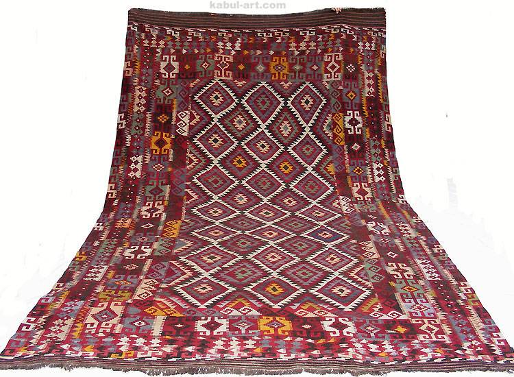 antik afghan Kelim 400x225 cm Nr:477