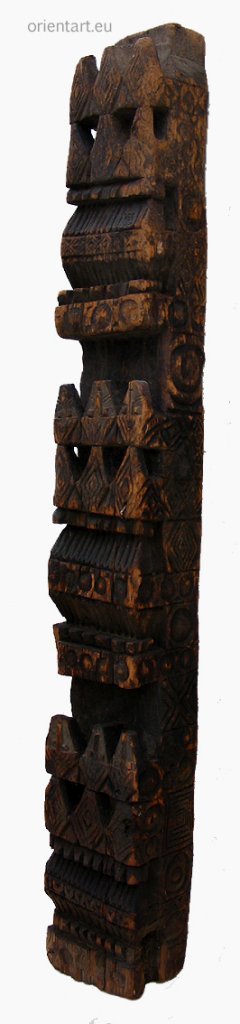 antique  orient solid hand-carved wooden Pillar column from Nuristan Afghanistan kohistan Pakistan  18/19 century No-20/A