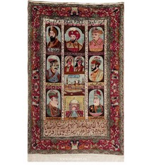 wandteppich mit Mogulzeit Könige Porträts