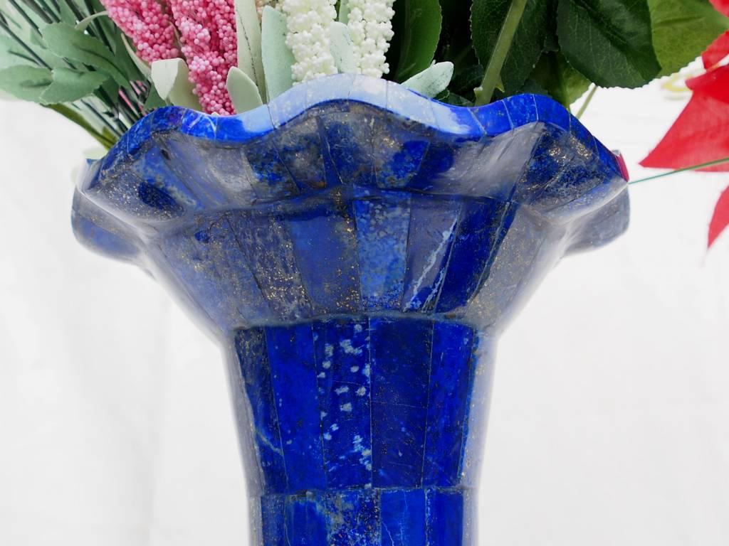 very large floor vase 57 cm huge Hand Crafted stunning genuine Lapis Lazuli Gemstone vase from Afghanistan No:XXL
