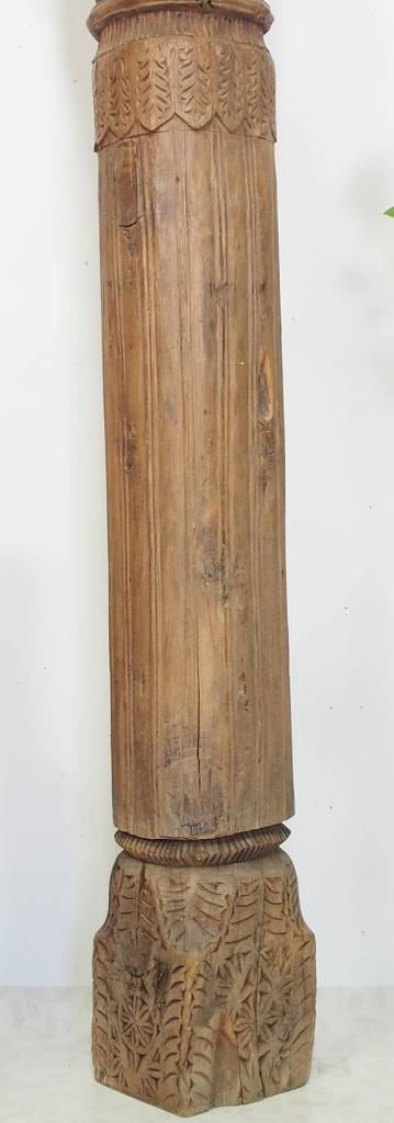 antique  orient solid hand-carved wooden Pillar column from Nuristan Afghanistan Pakistan  No-E