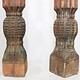 pair antique  orient solid hand-carved wooden Pillar column from Nuristan Afghanistan Pakistan  No-B