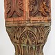 pair antique  orient solid hand-carved wooden Pillar column from Nuristan Afghanistan Pakistan  No-B